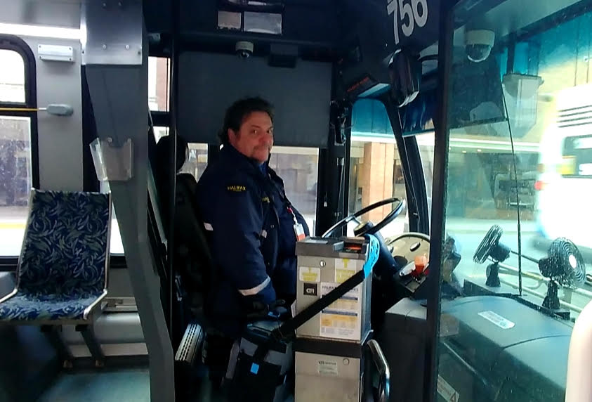 Halifax Transit driver Darrell Spurr said brightening someone's day is like watching them unwrap a Christmas present.