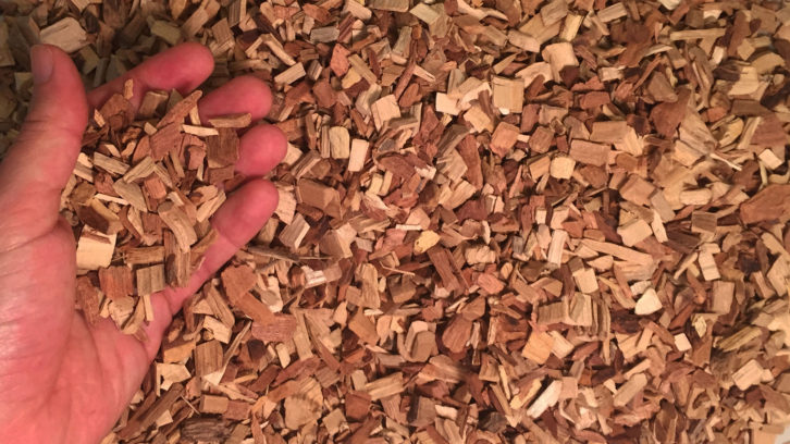 Wood chips will be burned in a biomass boiler to heat buildings. 
