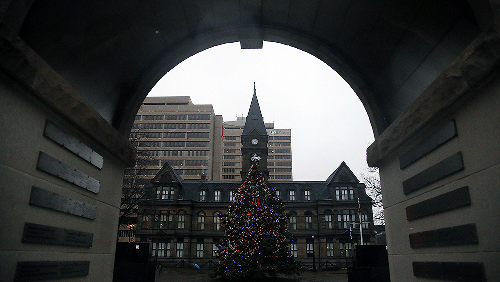 Halifax City Hall in Grand Parade on Wednesday morning.