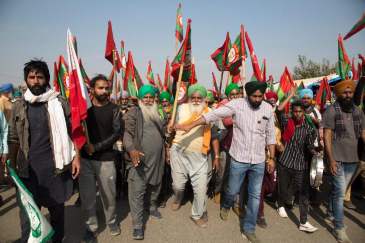 Farmers in India are protesting new agriculture laws they say favour the big corporations.