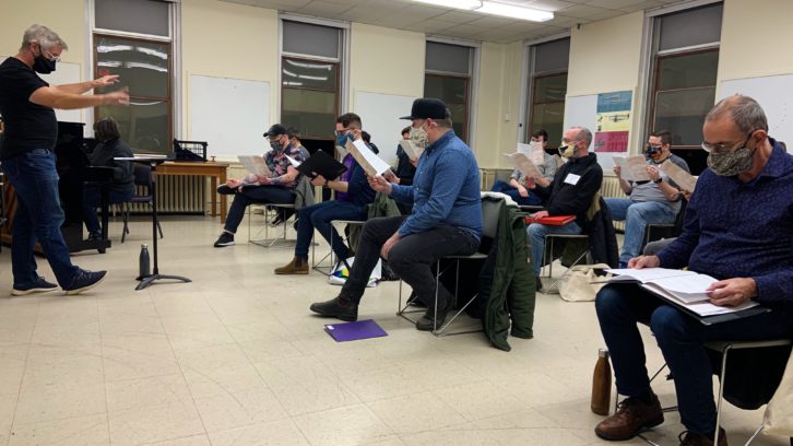 The Halifax Gay Men’s Chorus rehearse for the first time this year.