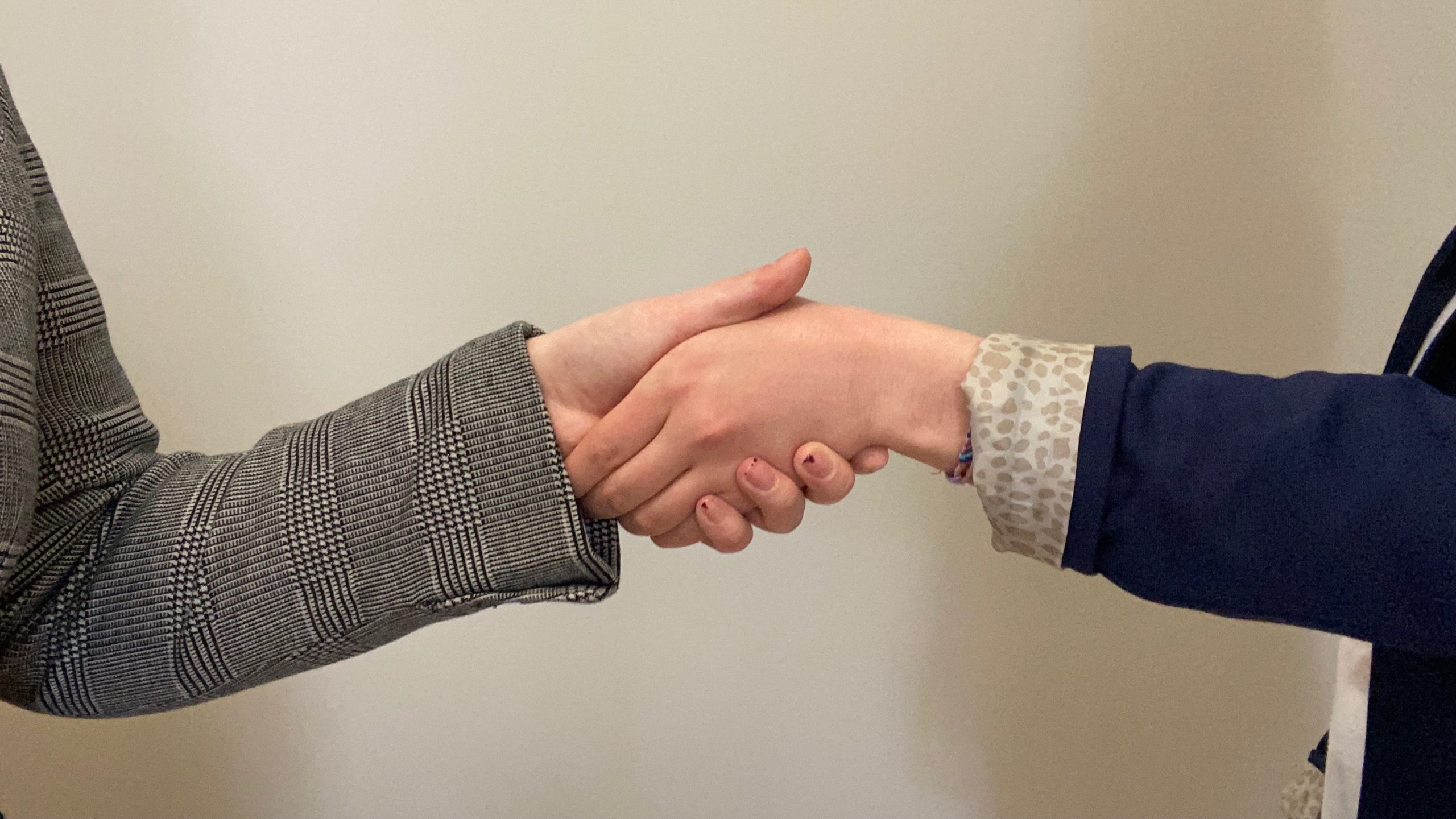 Photo illustration of two women shaking hands. Women-led Sandpiper Ventures received a $5-million contribution from the Nova Scotia government last Friday. 