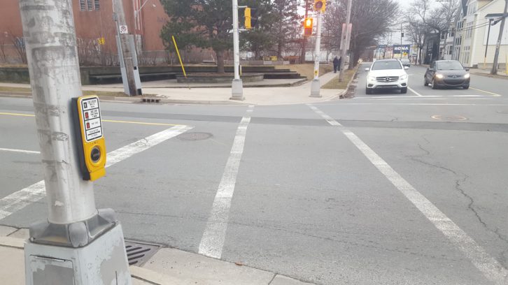 An Accessible Pedestrian Signal in Halifax. 