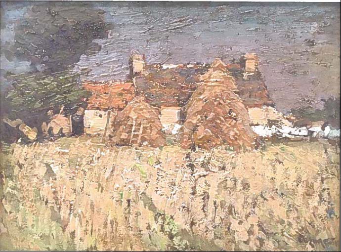 The stolen painting depicts a farm in the French region of Brittany.