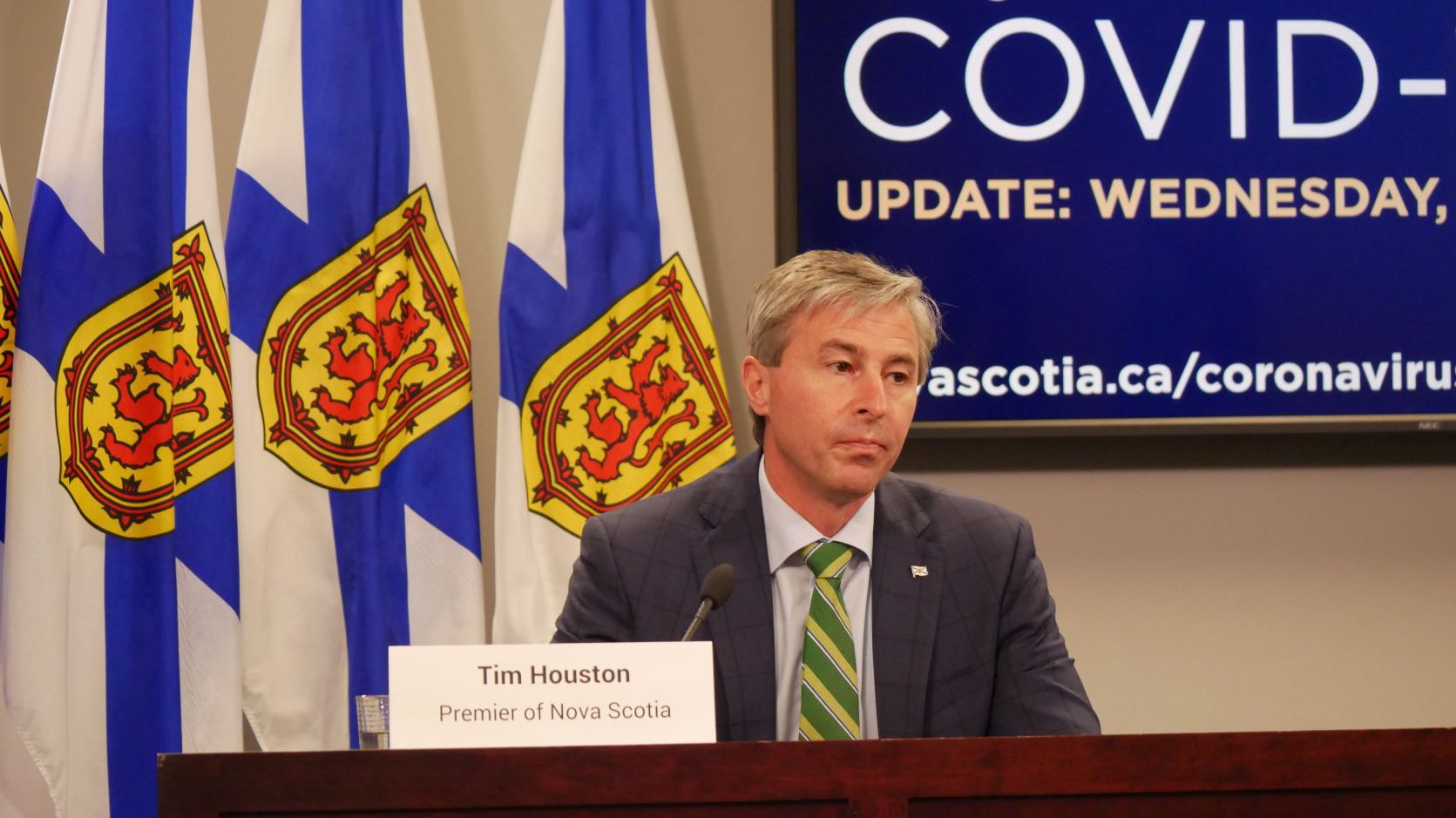 Premier Tim Houston speaks at a COVID-19 update on Nov. 17.