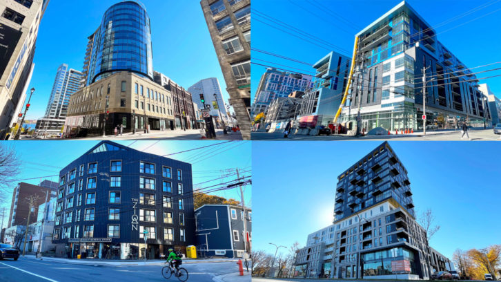 These four buildings are among the apartment complexes constructed in Halifax in 2021.