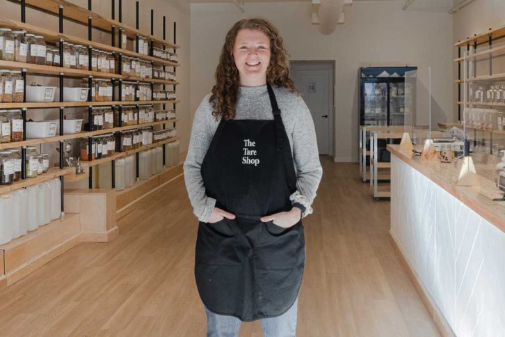 Kate Pepler owns The Tare Shop in Dartmouth. 