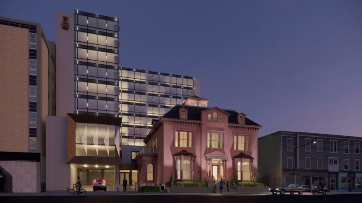 A rendering of the development proposal for the Waverley Inn on Barrington Street. 