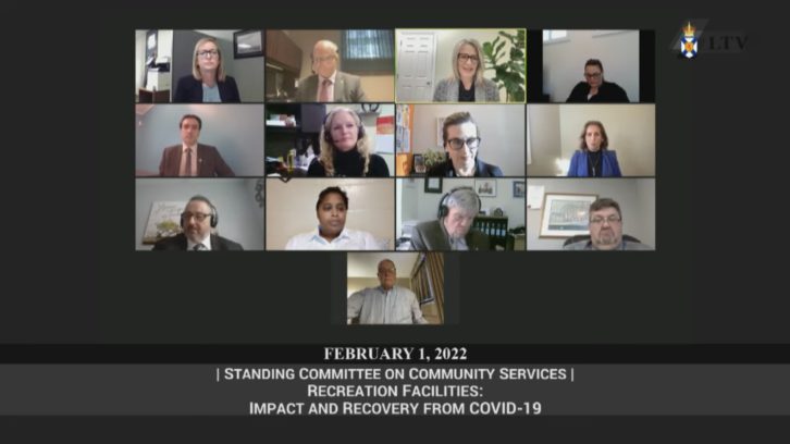Members of the legislature's standing committee on community services met to discuss recreational facilities and the impact of COVID-19.