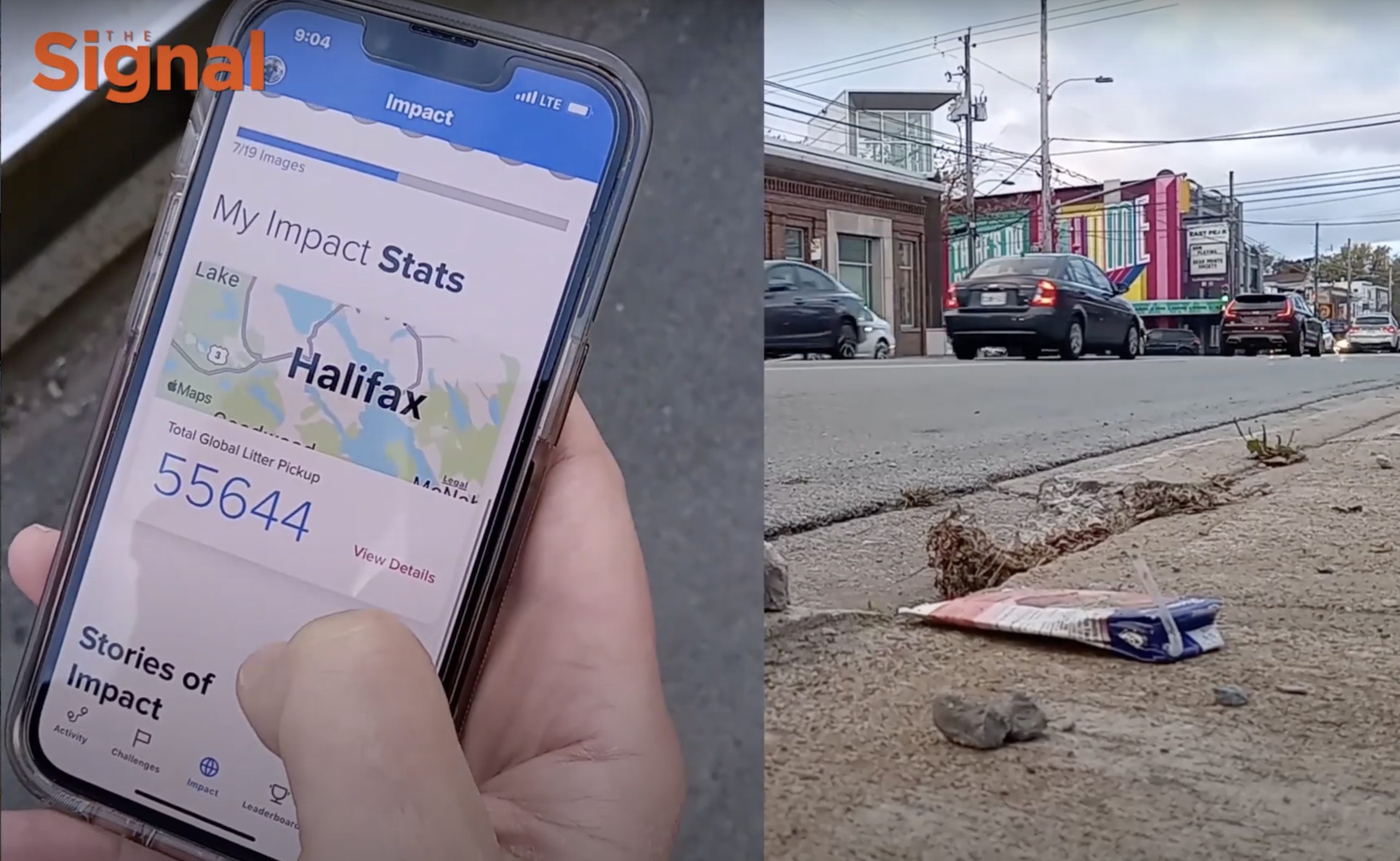 Local resident Luke MacDonald uses an app called Litterati to track how many pieces of litter he’s collected in the Halifax/Dartmouth area.