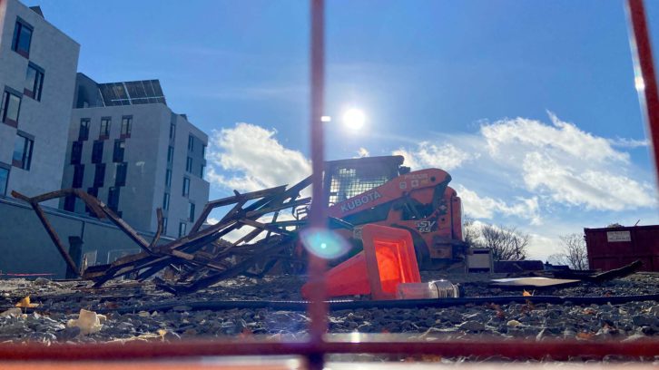 Although workers have started preparing the site of Dalhousie's new event centre, the university announced on Wednesday that construction will be paused.