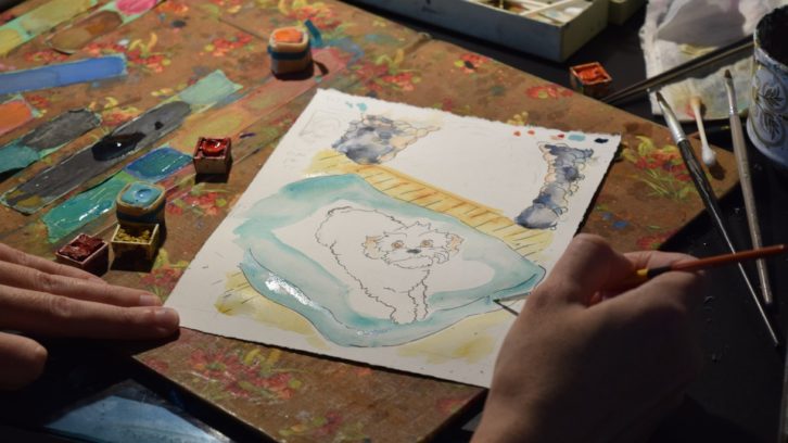 Halifax artist Amber Solberg paints a pet portrait for a November animal-rescue fundraiser.