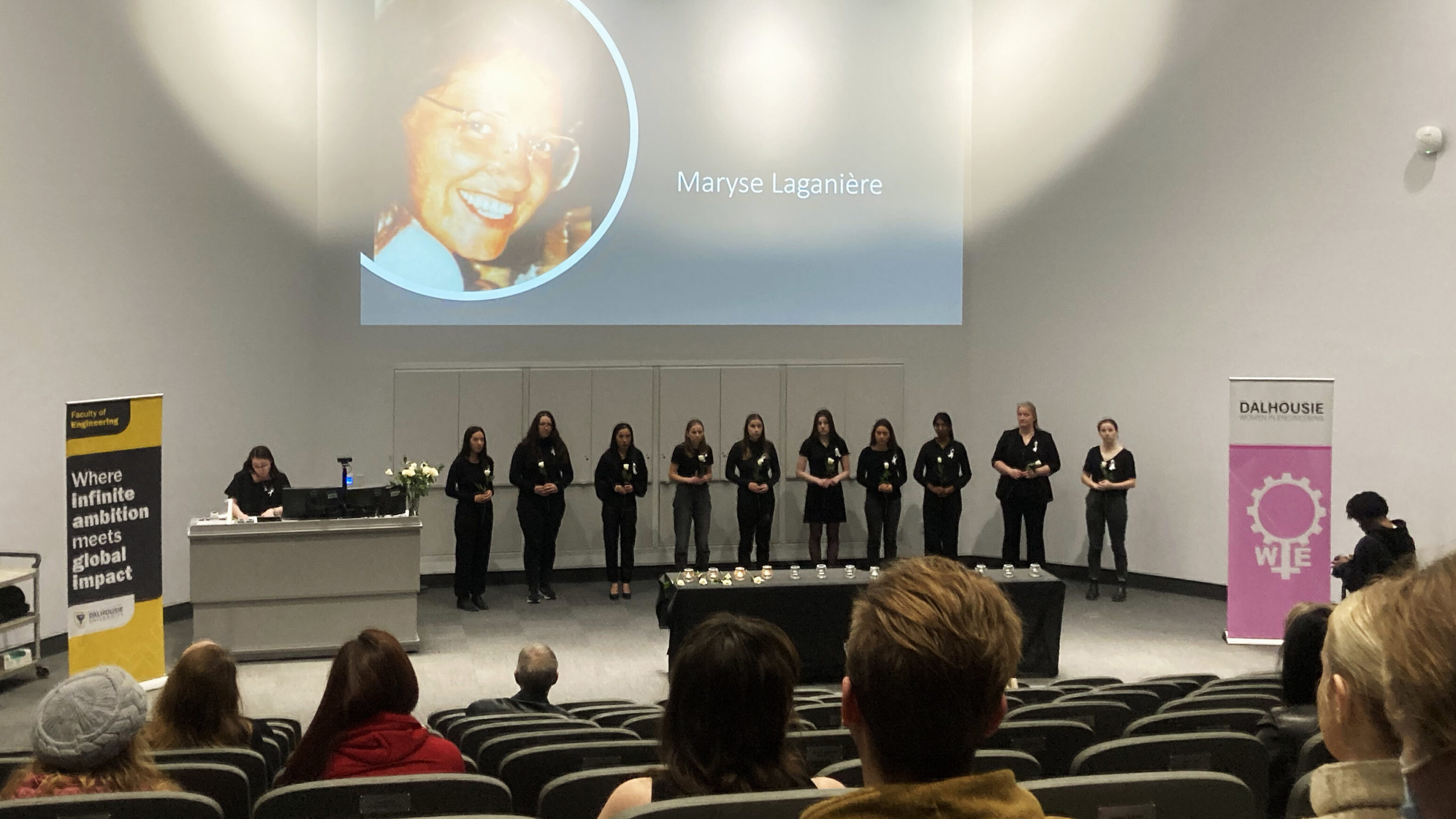 The Dalhousie Women in Engineering Society (DALWIE) hosted their annual remembrance and resilience ceremony for victims of the 1989 Ecole Polytechnique Massacre at Dalhousie’s Richard Murray Design Building Tuesday evening.