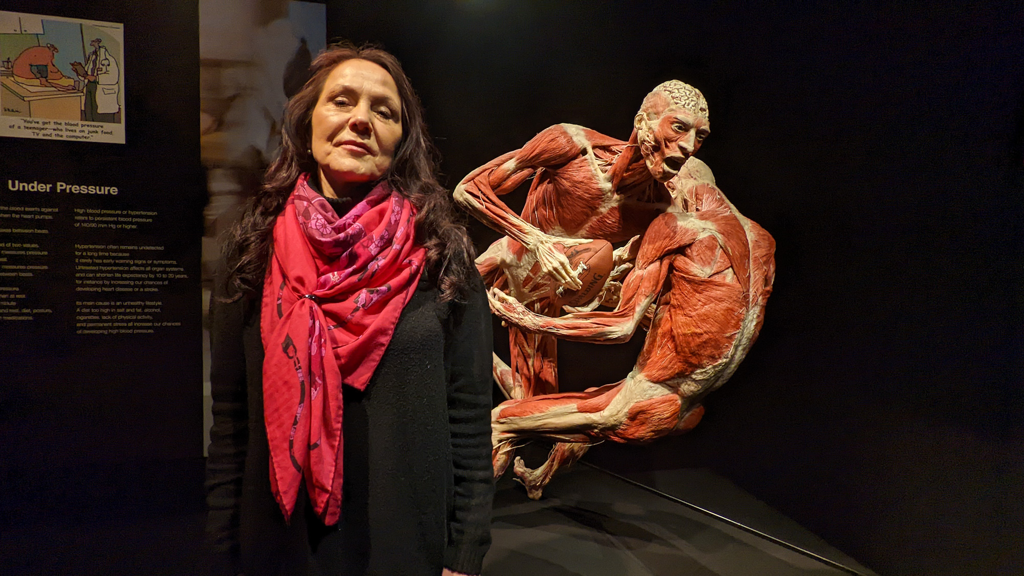 Angelina Whalley at the media preview of Body Worlds Vital, at the Nova Scotia Museum of Natural History on Jan. 26.