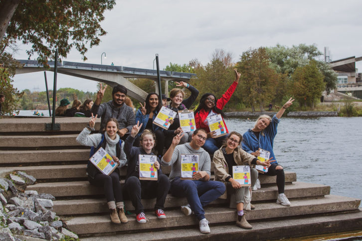 Volunteers from Future Majority promote youth voting in Whitby, Ontario, in 2019 to make real change on issues young people care about — like climate change, affordability, racial justice and mental health. 