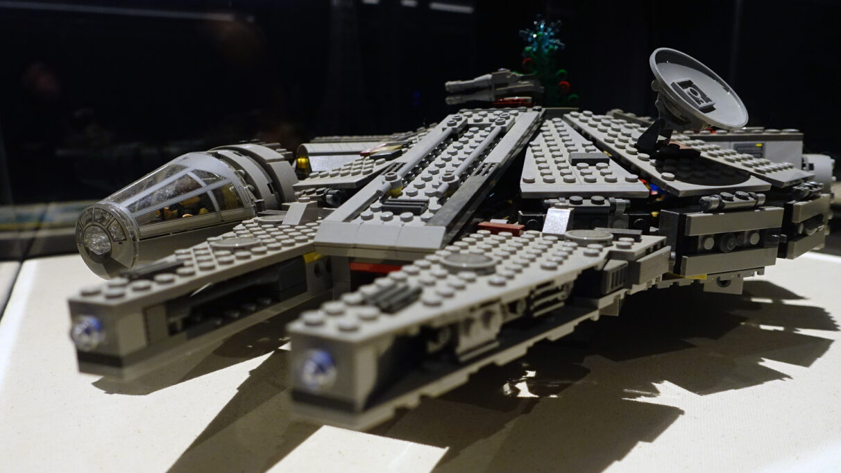 Lego replica of a starwar ship