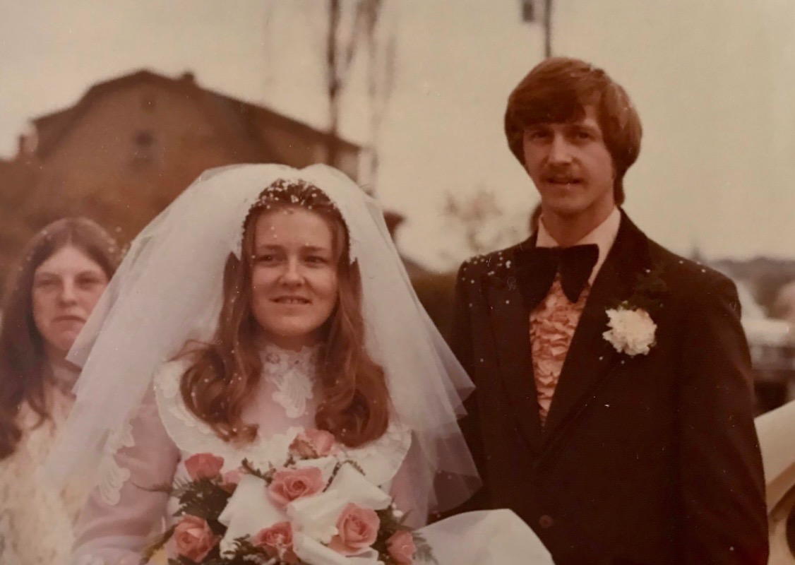 Susan and Robert French on their wedding day.