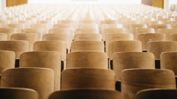 An empty lecture hall.