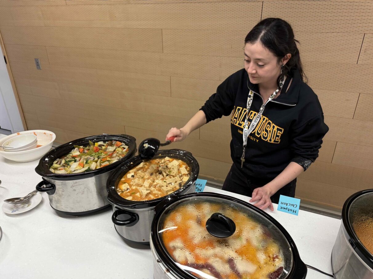 Erika Sommerville, program coordinator at Dalhousie International Centre, started to cook several hours before the Chinese New Year event started.