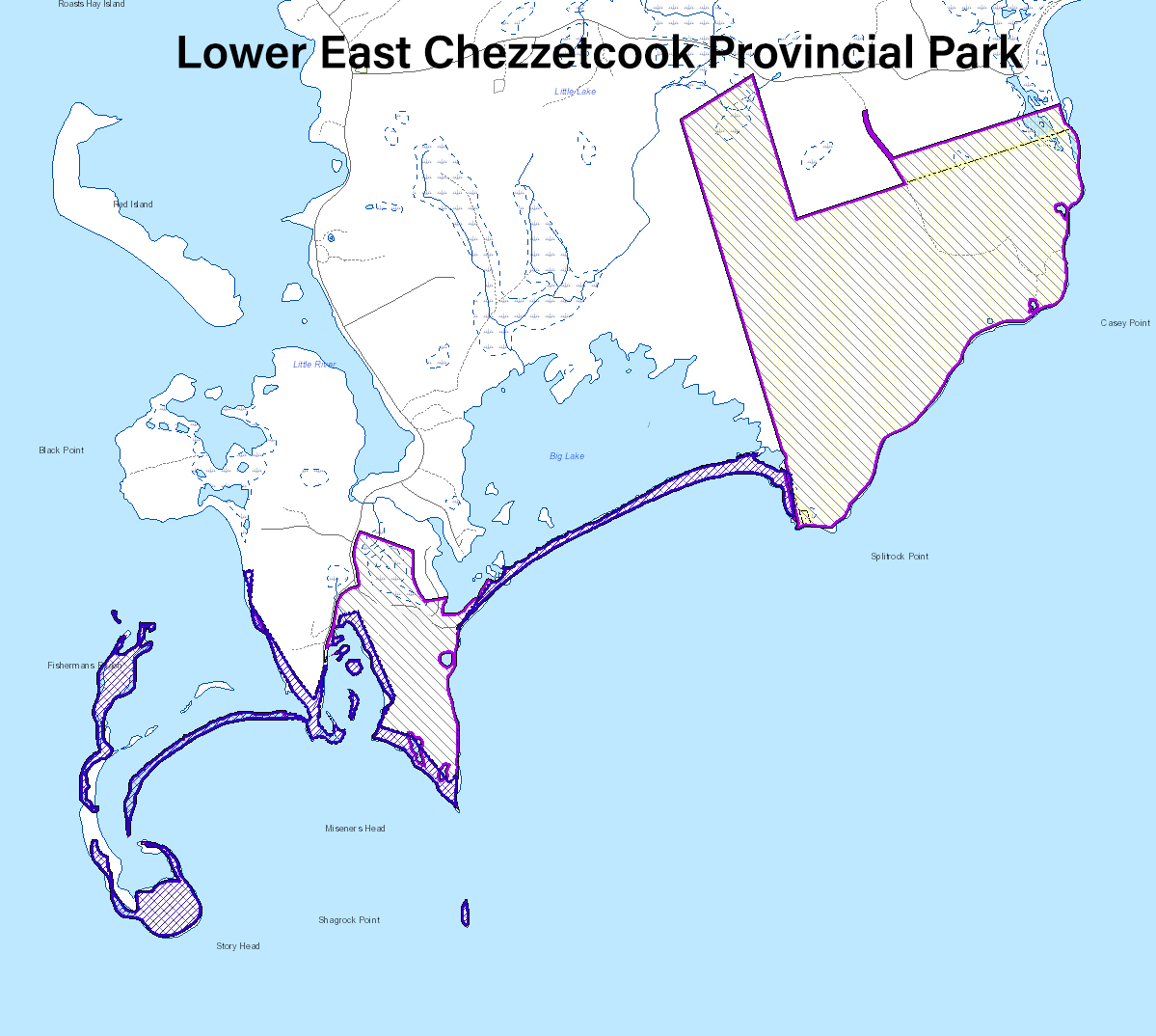 Map of Lower East Chezzetcook boundaries