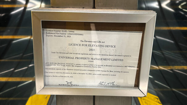 License for Park Lane's bottom two escalators.
