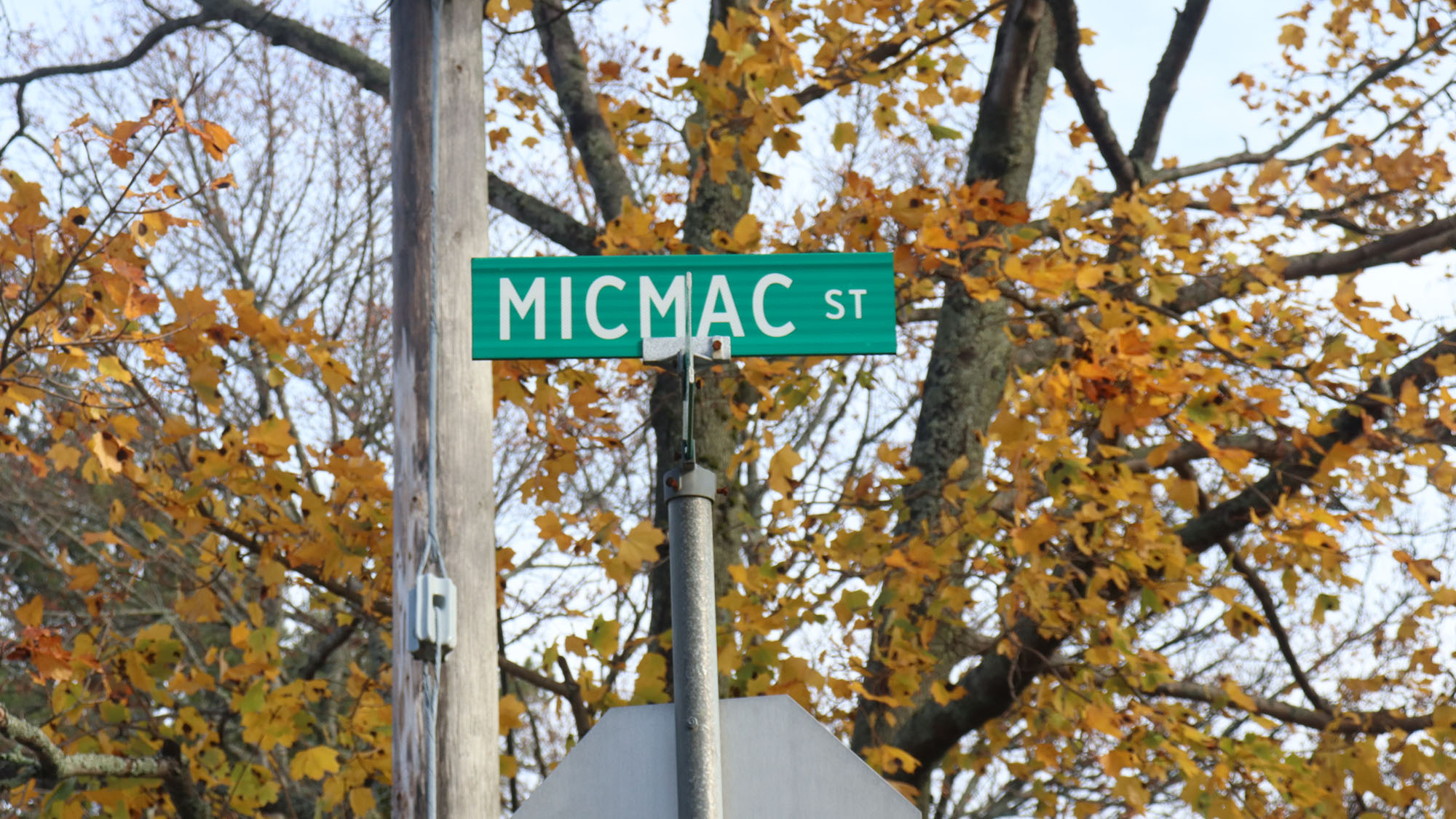 Micmac street sign