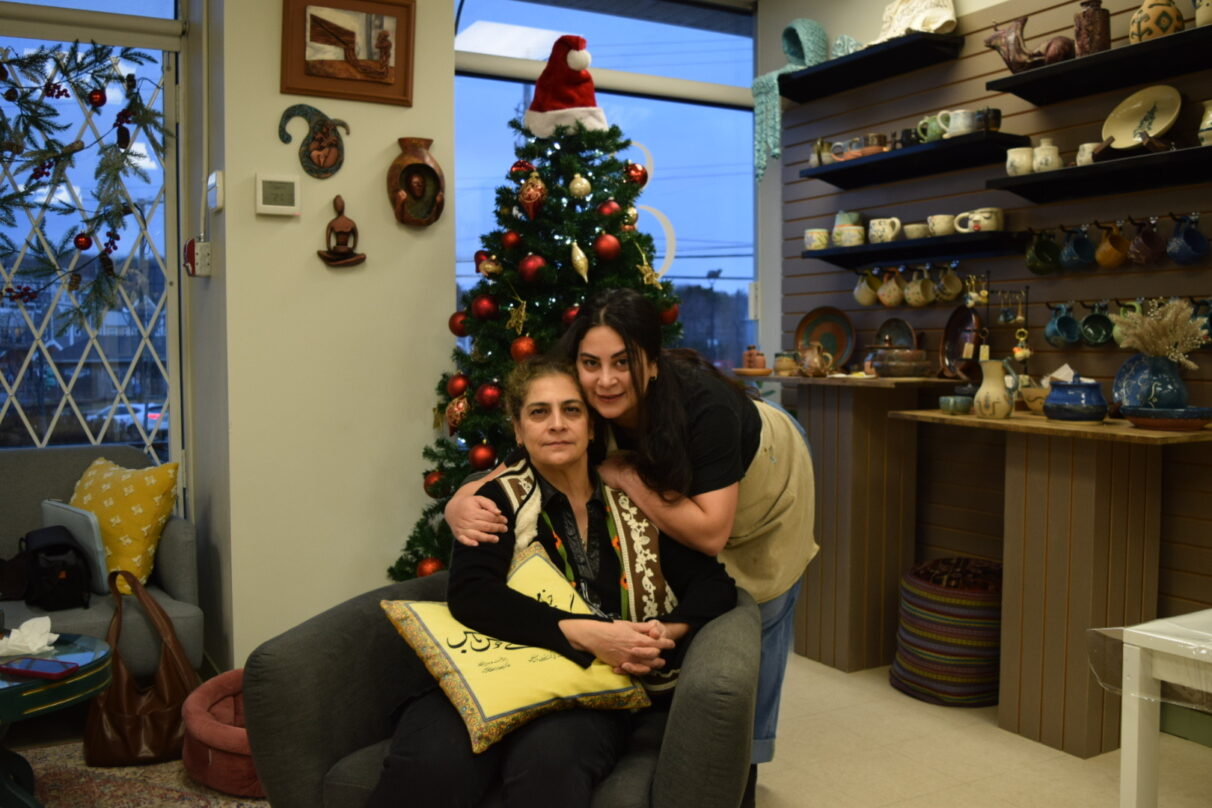 It is important to Arezoo and Sonia that their pottery studio be homey and cozy.