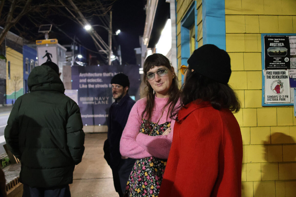 Outside RadStorm Lydia hangs with fellow bandmates and collaborators. Moments of connection and sharing her music with those who’ve supported her journey.