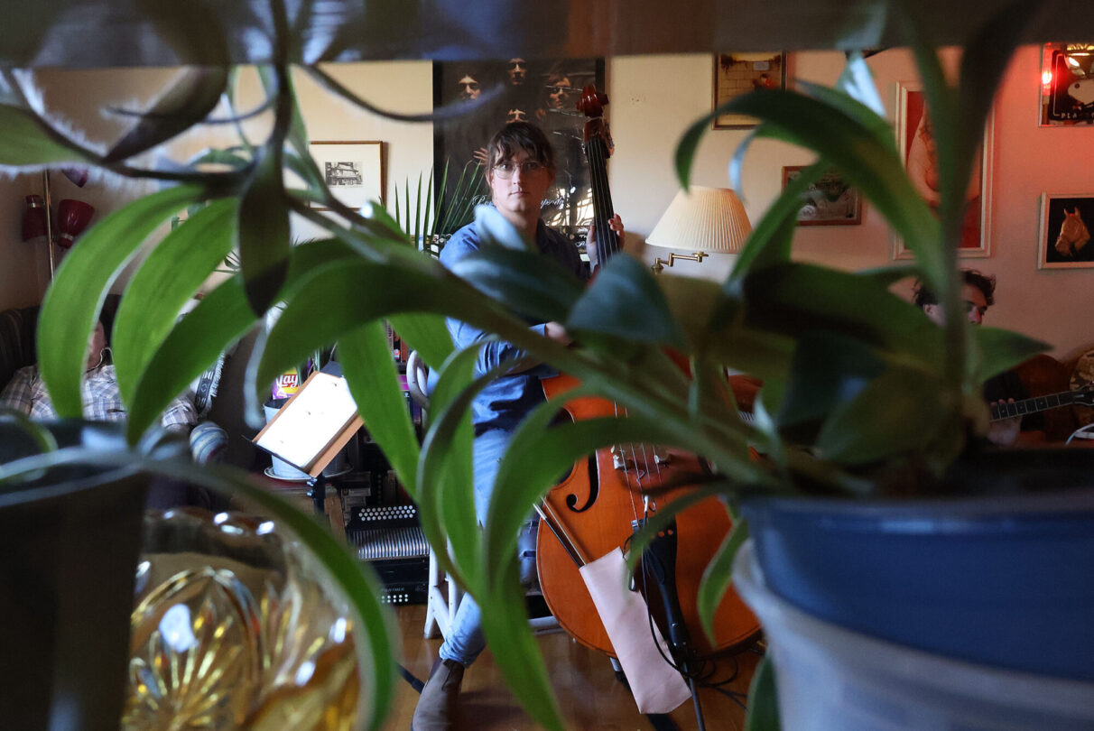 As a multi-instrumentalist Lydia plays upright bass for the local band Holy Crow.