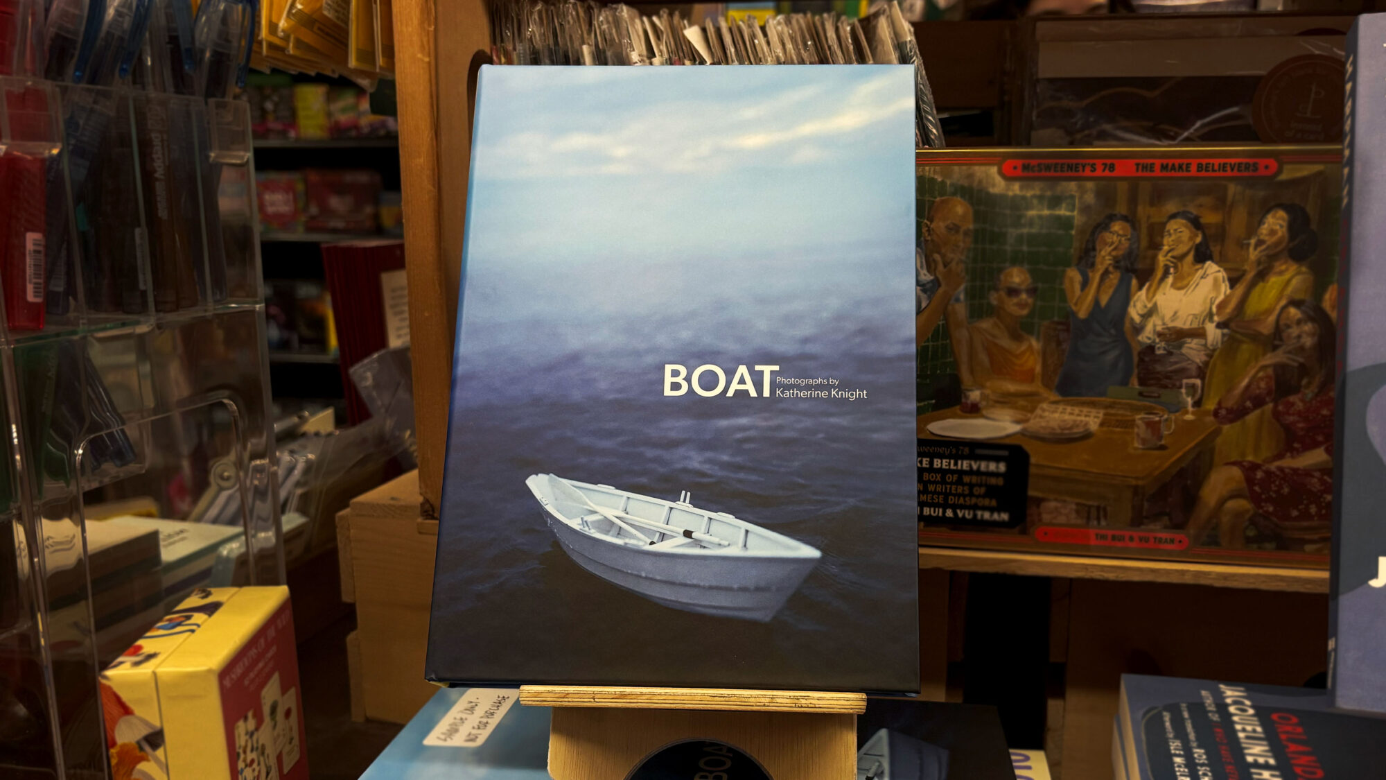 Katherine Knight’s photography book, BOAT, displayed at Bookmark on Spring Garden Road.