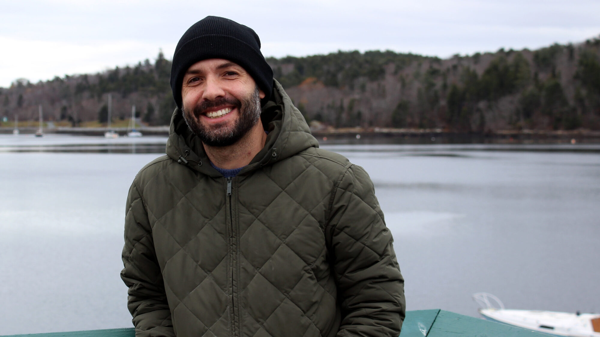 Sean McMullen at Saint Mary's Boat Club, where he did one of his first dives as Saltwater Sean.