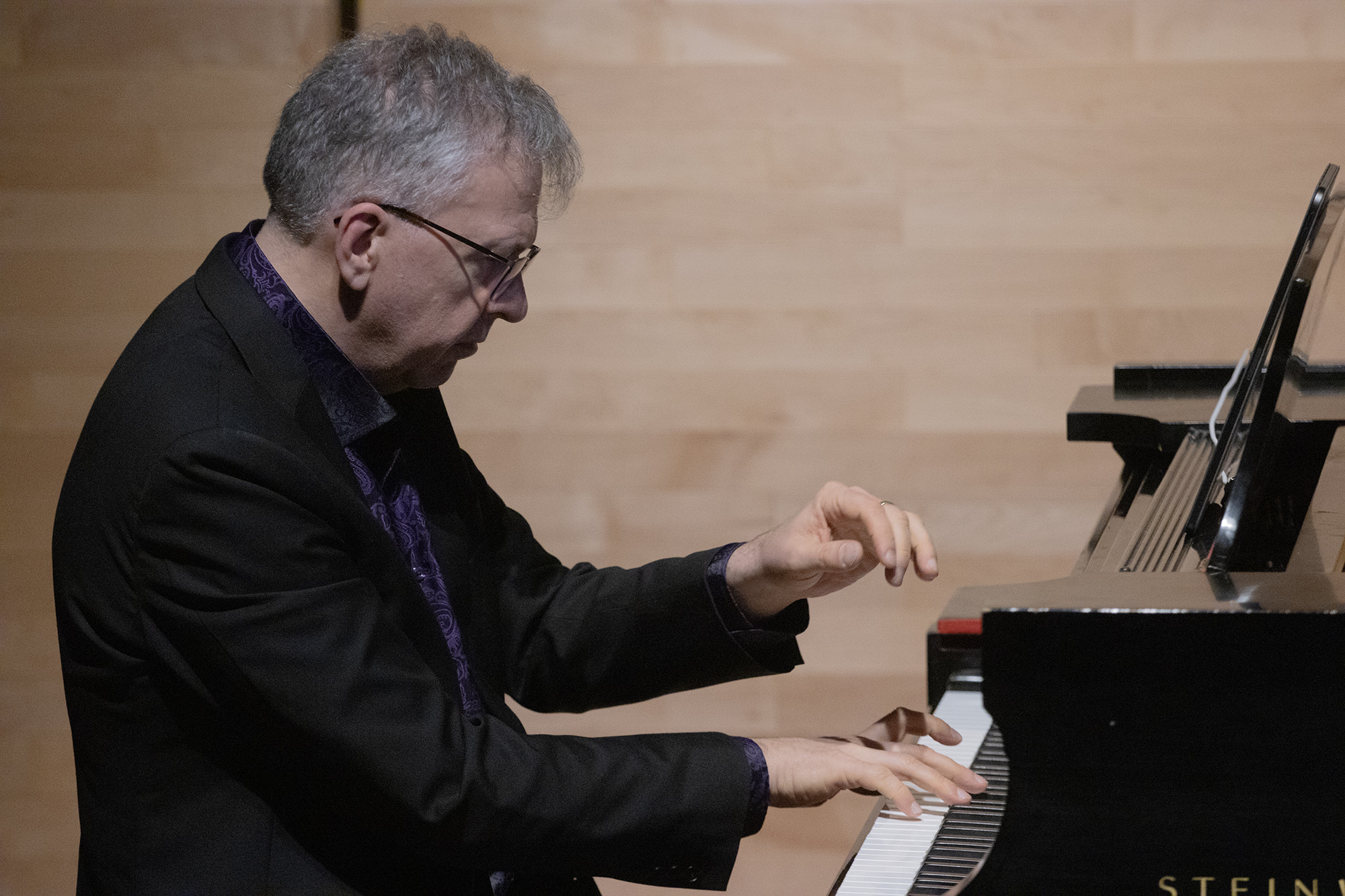 Piano player performs in Halifax