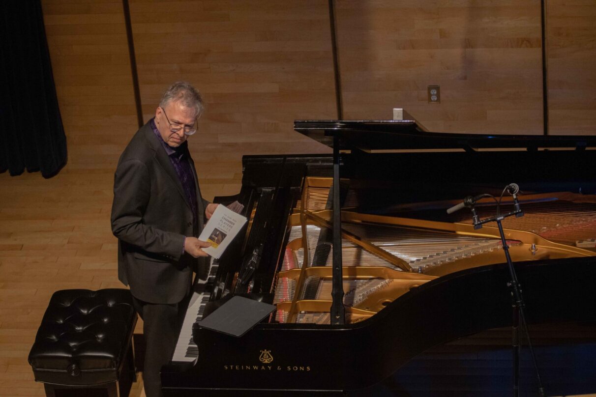 Piano player prepares for show in Halifax.