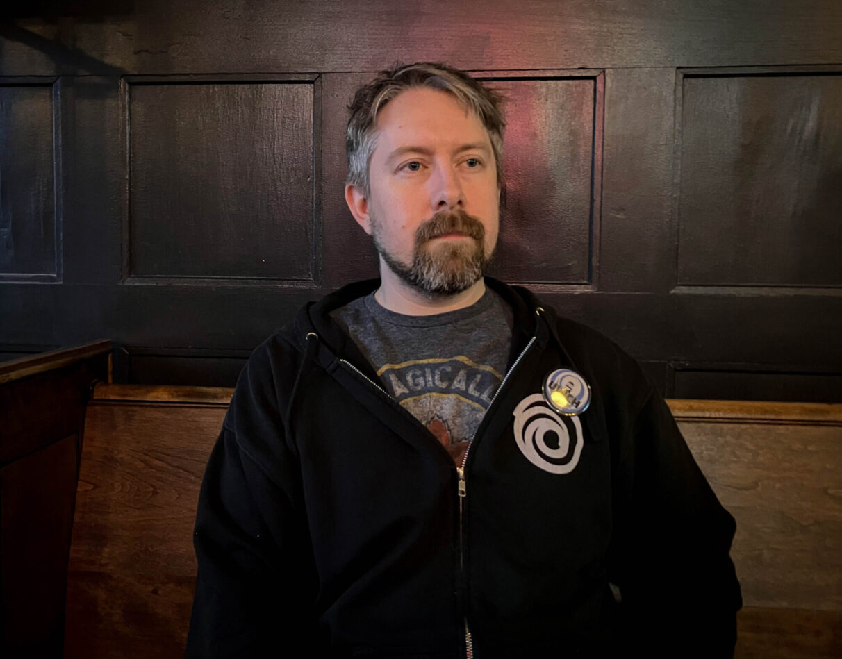 Jon Huffman who was a lead programmer for Ubisoft Halifax before its closure, sits at a booth in The Oxford Taproom.