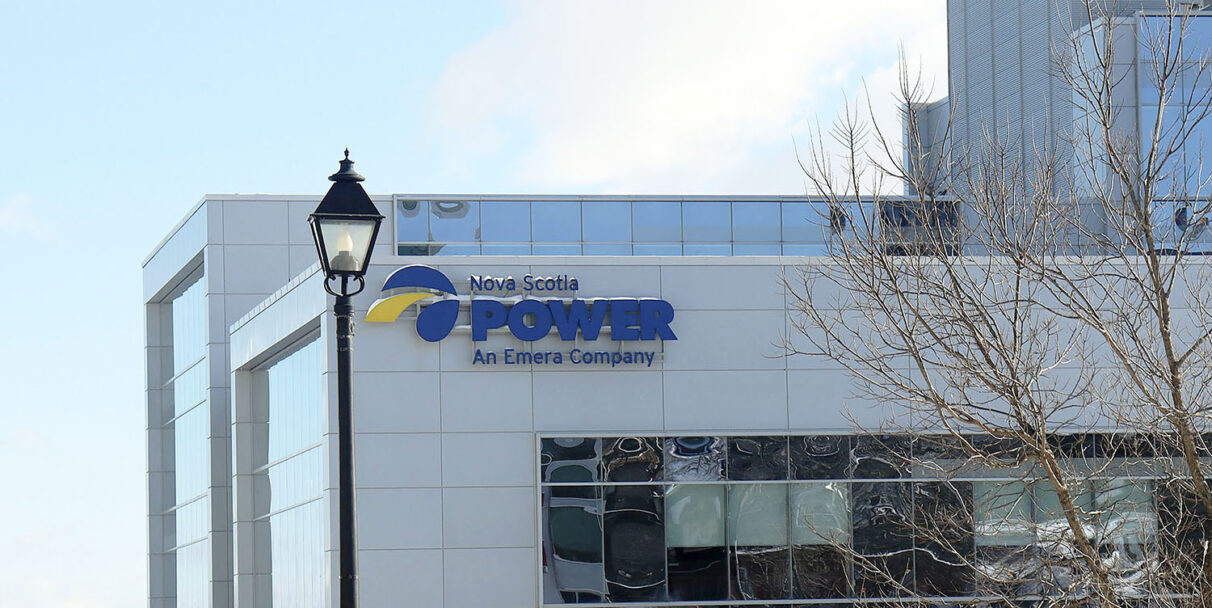Nova Scotia Power Building after a snowstorm in Halifax, Nova Scotia on Wednesday Jan. 28, 2025.
