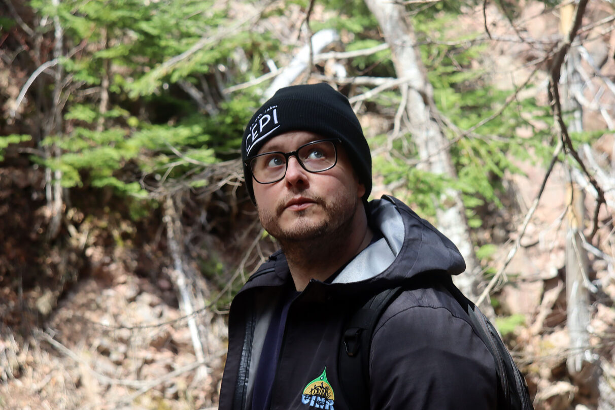Tristen Simon on a hike in Kluskap Wilderness Area in Unama’ki, also known as Cape Breton, N.S.
